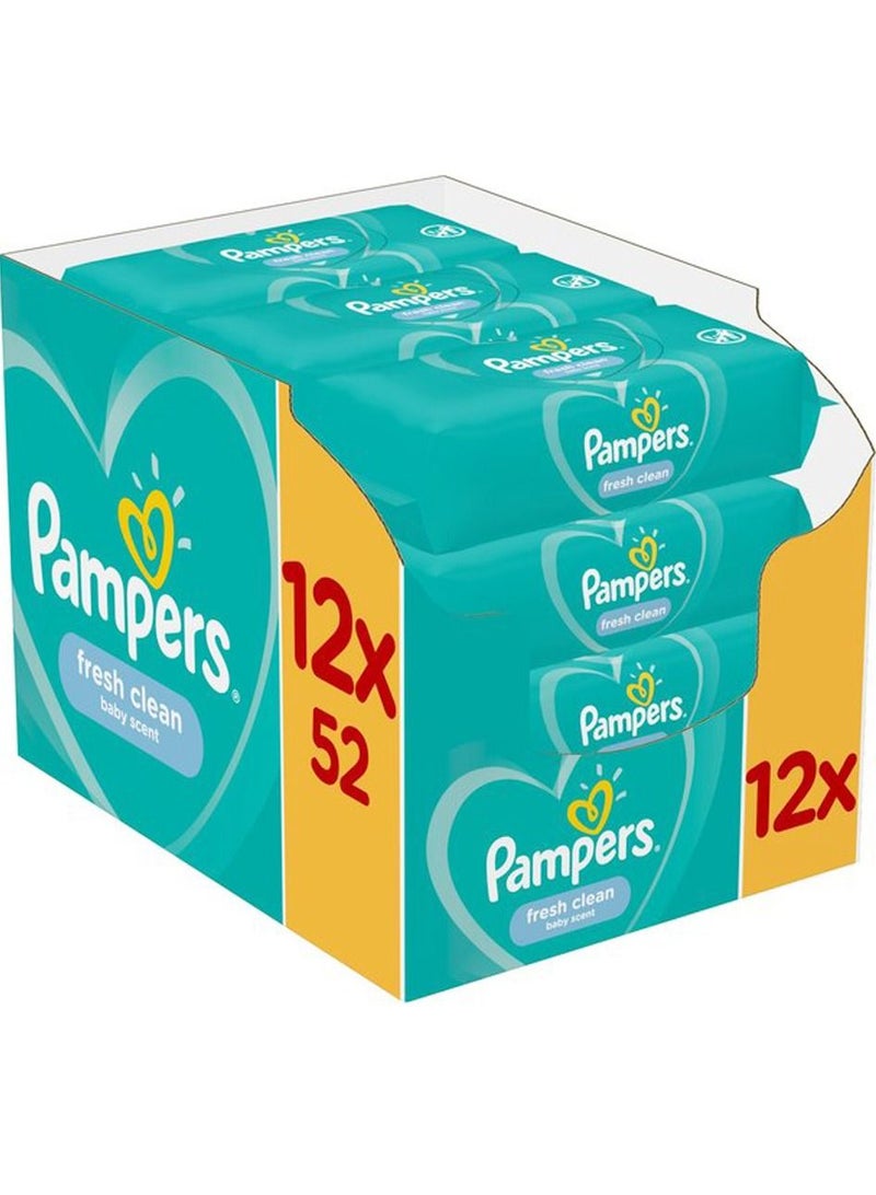 Pampers Fresh Clean Baby 12x52 (624) Wipes  - Image 1