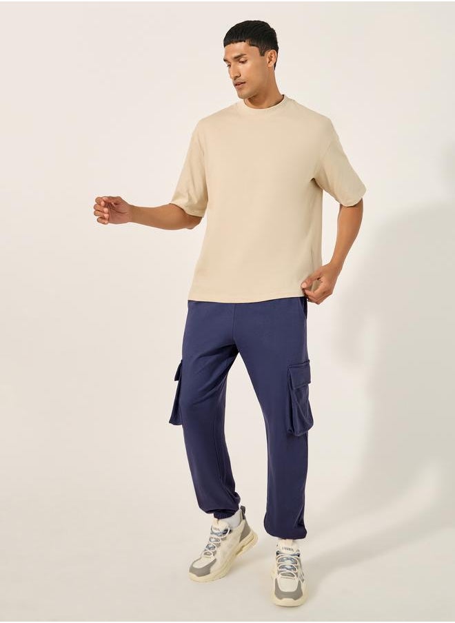 Styli Styli Relaxed Fit Cotton Terry Joggers with Cargo Pockets  - Image 2