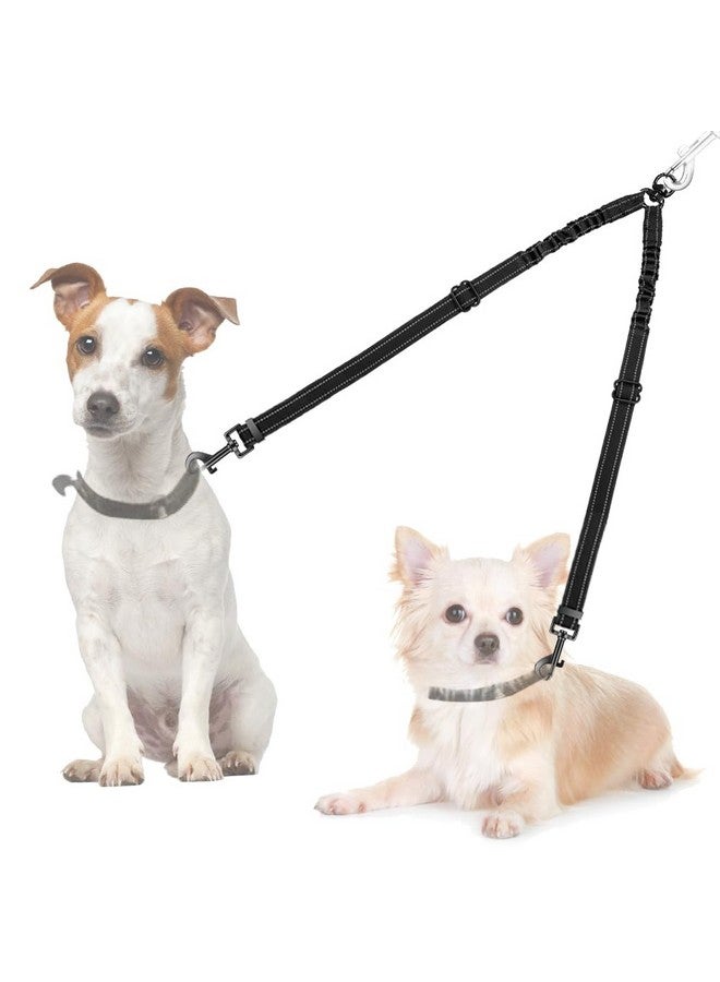 AUTOWT Double Dog Leash, No Tangle 360°Swivel Rotation Reflective Lead Attachment Adjustable Length Dual Two Dogs Lead Splitter, Comfortable Shock Absorbing Walking Training for 2 Dogs - Image 1