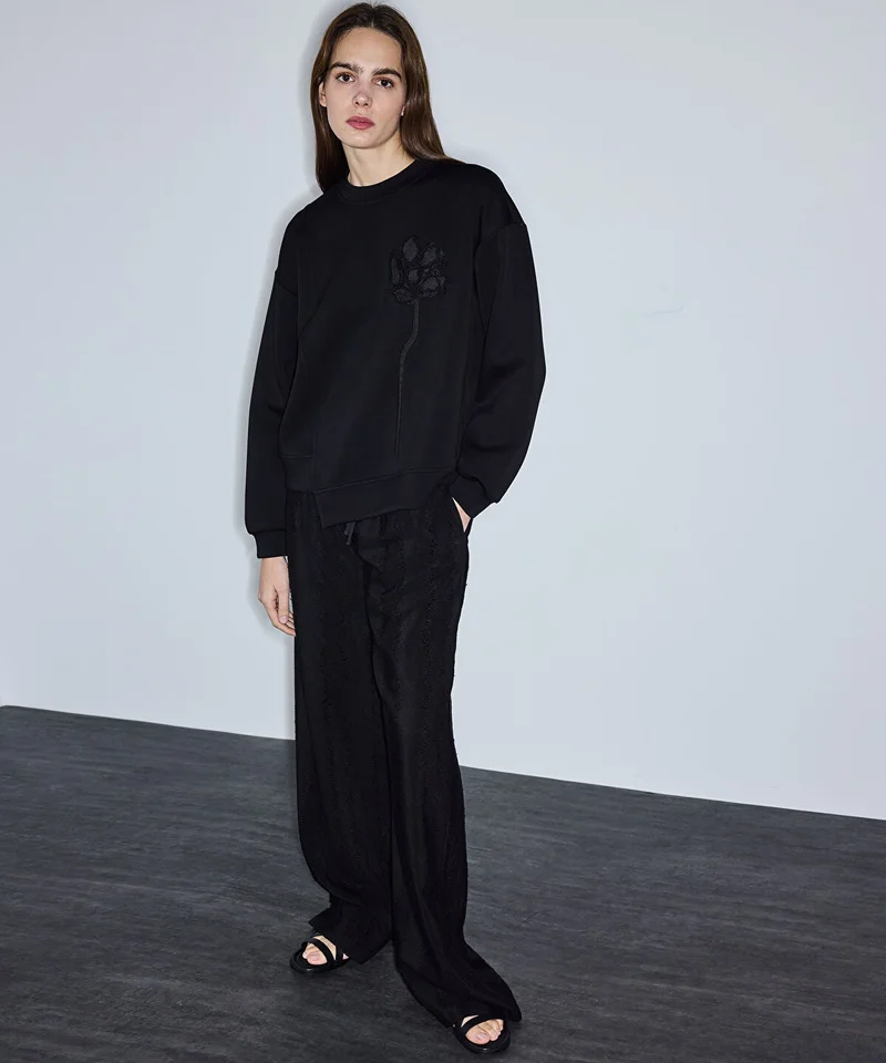 ابيكول Floral Applique Sweatshirt