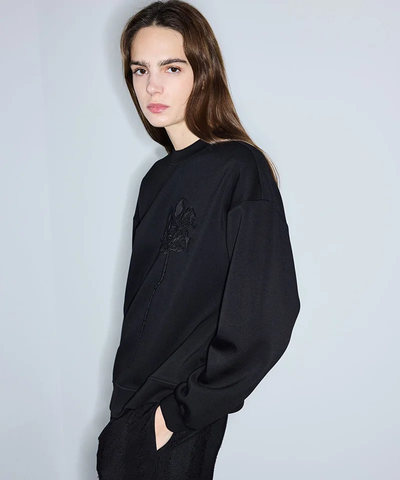 ابيكول Floral Applique Sweatshirt