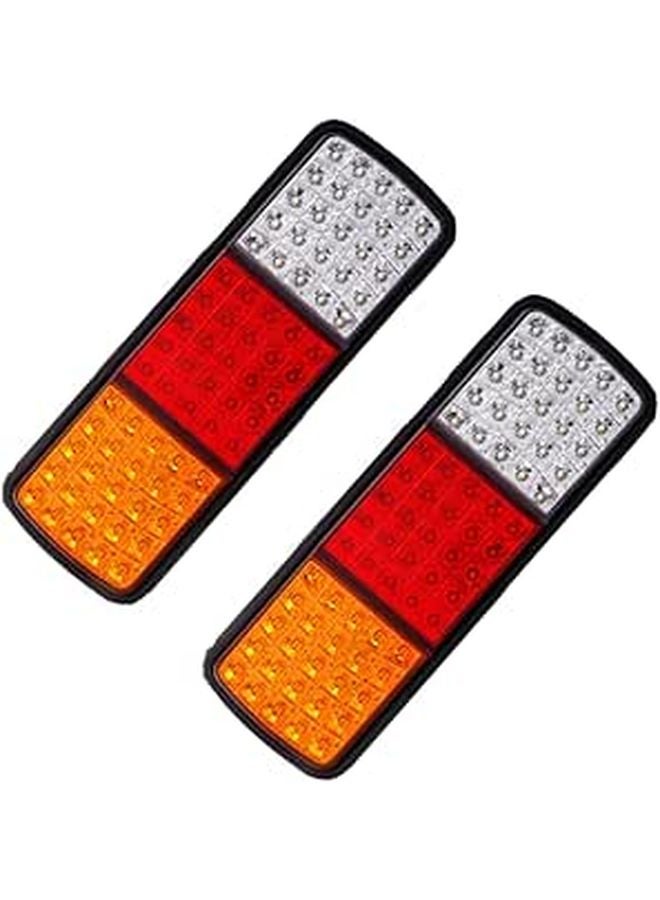 2Pcs High Brightness LED Trailer Lights Easy Installation Red And White Colors - Image 1