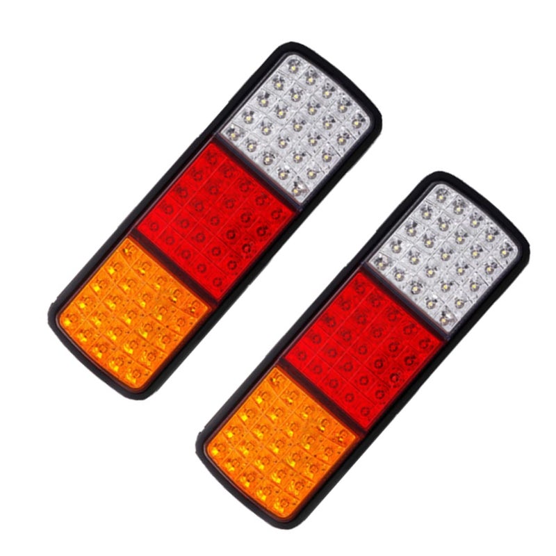 2Pcs High Brightness LED Trailer Lights Easy Installation Red And White Colors - Image 2