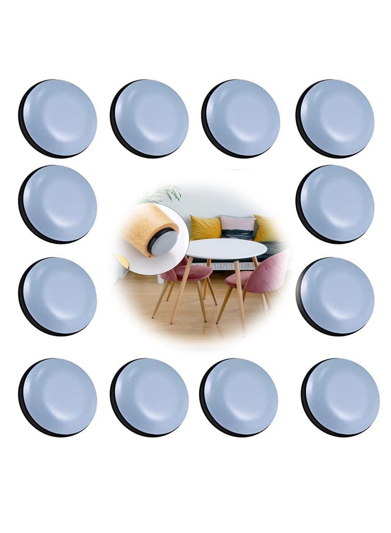 SYOSI Furniture Moving Pads, 12 Pcs Round Shaped Self-Stick Furniture Sliders Furniture Easy Movers Floor Protector Pads for Moving Furniture Movers Carpet Gliders Glides - Image 1