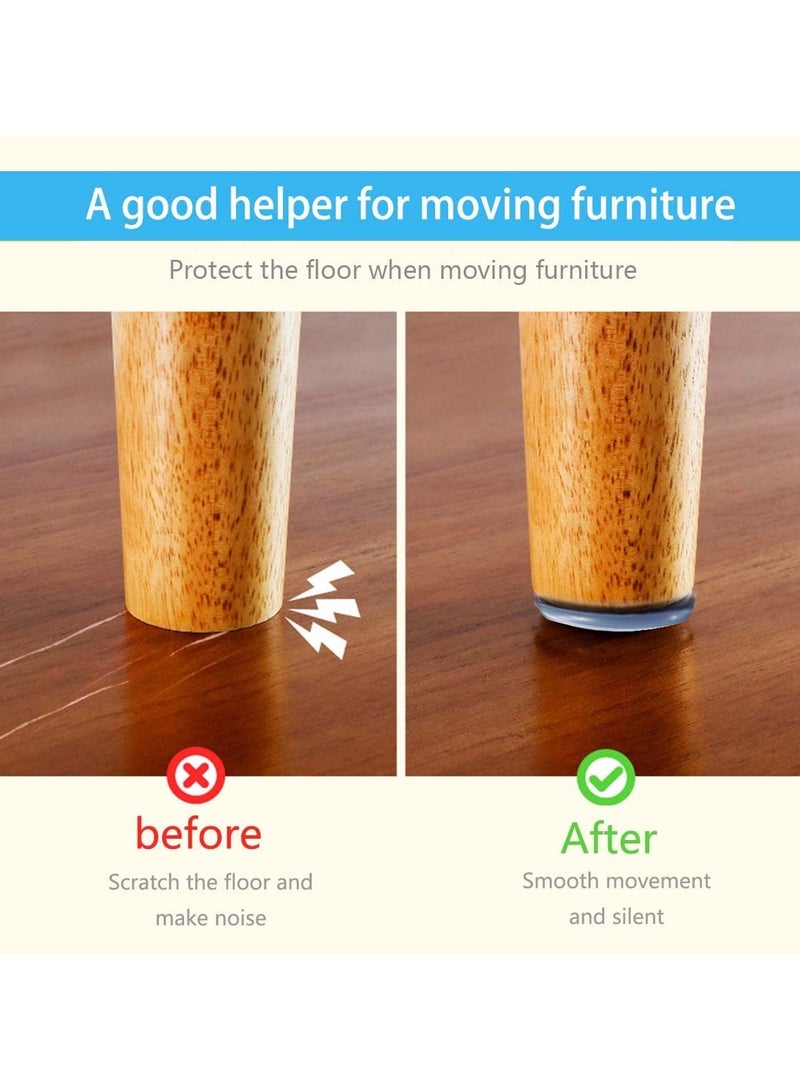 SYOSI Furniture Moving Pads, 12 Pcs Round Shaped Self-Stick Furniture Sliders Furniture Easy Movers Floor Protector Pads for Moving Furniture Movers Carpet Gliders Glides - Image 3