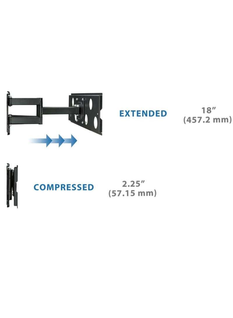 ELTRAZONE Dual Arm Articulating TV Wall Mount [32" to 65" Displays] [165 Capacity] Mounting Bracket for Large Flat Screen LCD LED OLED and Plasma TVs Compatible up to 600x400 - Image 5