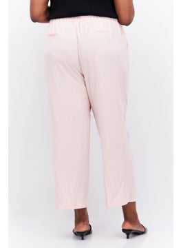 Bar III Women Plus Size Plain Tapered Pants, Pink  - Image 4