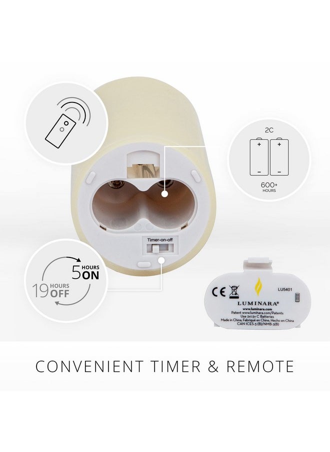 لومينارا - شمعة LED ذات لهب متحرك واقعي من لومينارا (3 × 8.5 بوصة) ذات حافة مسننة ونهاية ناعمة وعمود من الشمع الحقيقي، برائحة الفانيليا والعسل - Image 1