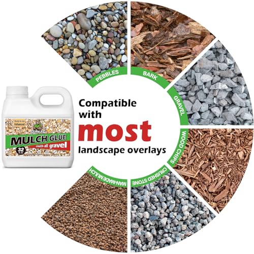 GoRezn Mulch Glue for Landscaping, 32 OZ Rock Glue for Pea Gravel, Pebbles, Wood and Bark, Enhanced and Long Lasting, Spray Ready and Ready to Use, Not Easily Clogged, for Garden and Yard - Image 4