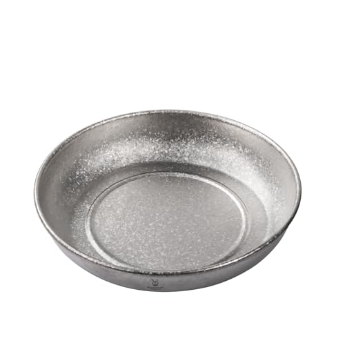 SILVERANT Titanium Camping Plate, Titanium Bowls Ultra Thick & Durable Tableware Single Wall Cookware Mess Kit with Carry Mesh Bag for Outdoor- Crystallized (Plate- 400ml) - Image 1