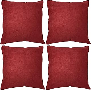 allgala Allgala 4-Pack Decorative Throw Pillow Cover 18x18 Inch-Red-PW82206  - Image 1