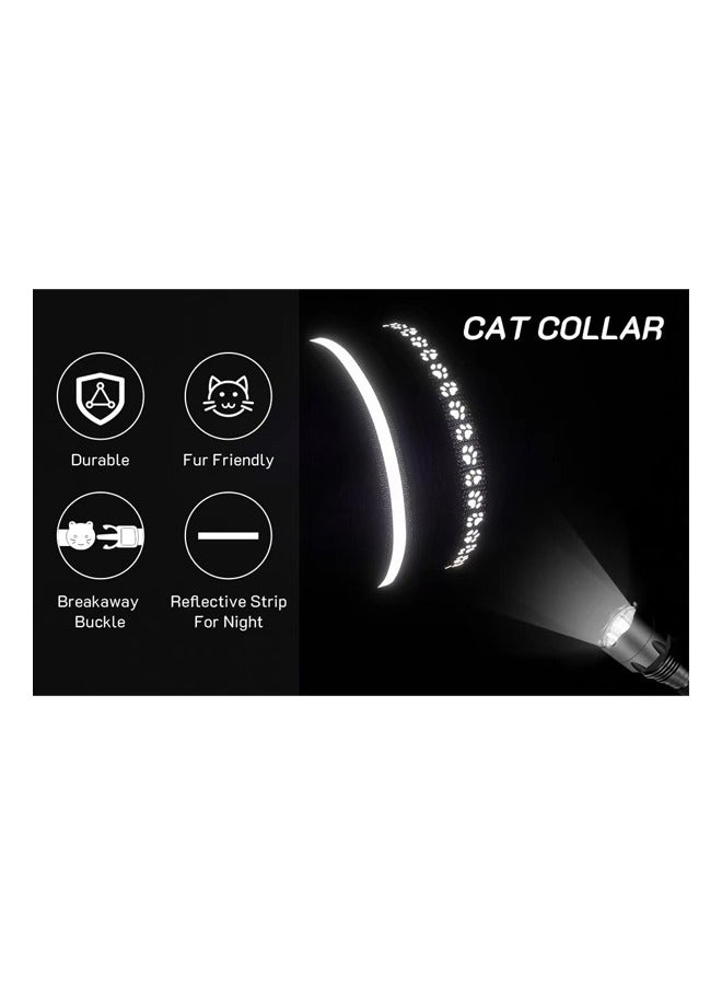 طوق قطة AirTag مع طوق قطط منفصل قابل للتعديل بالجرس ، تصميم عاكس ، حامل مقاوم للماء للقطط والجراء (أسود) - Image 4