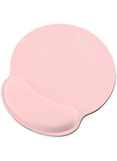 RII Ergonomic Office Mouse Pad With Wrist Support Gel Mouse Pad With Wrist Rest,Gaming Desktop Mouse Pad For Laptop,With Non-Slip Rubber Base, 9 X 10 In (Pink)  - Image 1