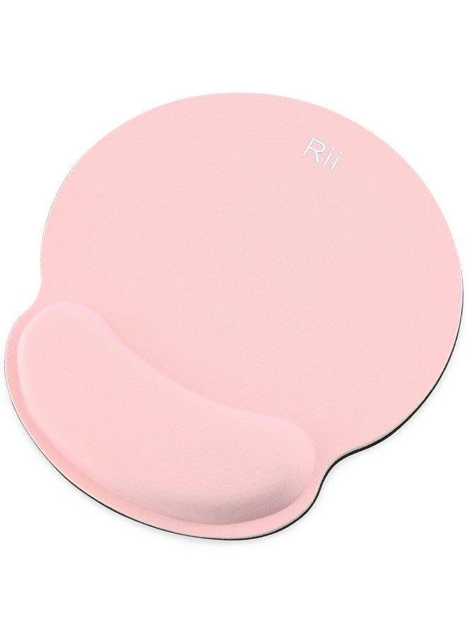 RII Ergonomic Office Mouse Pad With Wrist Support Gel Mouse Pad With Wrist Rest,Gaming Desktop Mouse Pad For Laptop,With Non-Slip Rubber Base, 9 X 10 In (Pink) - Image 1