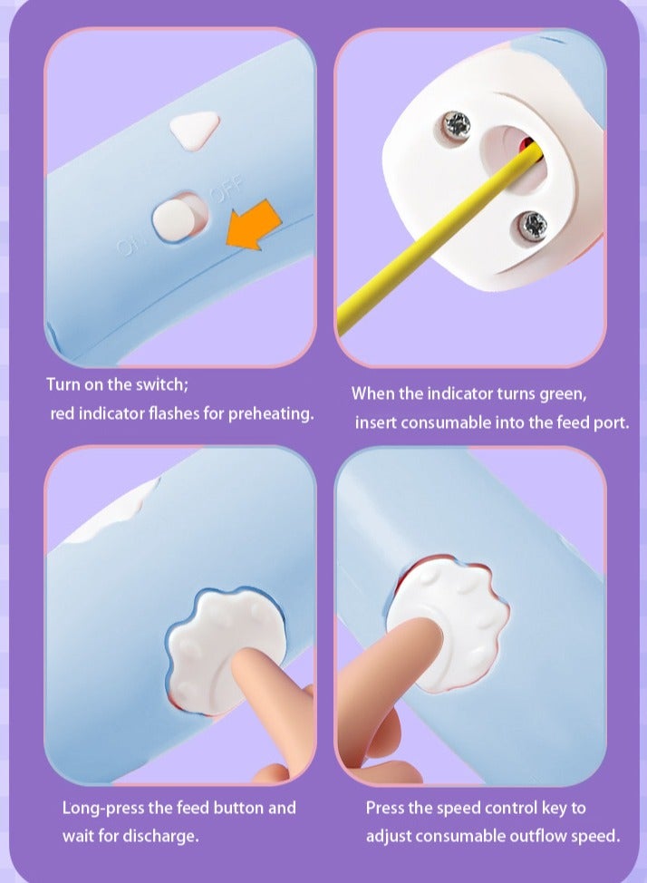 3D Printing Pen – Child-safe Low-temperature 3D Drawing Tool | Ergonomic Design for Little Hands | Cordless Smart Low-temperature Printing Pen | Includes PCL Filament - Image 2