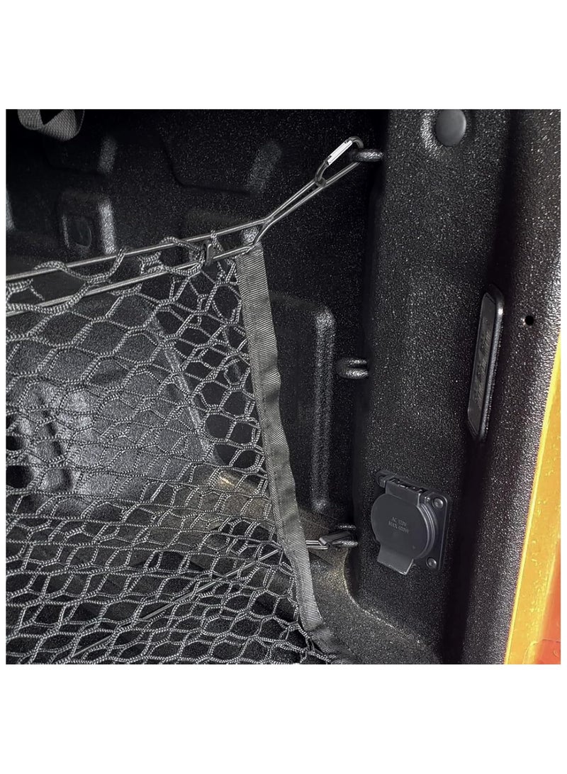 Truck Bed Cargo Net Truck Bed Storage Net Organizer Envelope Cargo Net Elastic Mesh Net Pickup Truck Bed Divider Compatible for 2013-2022 Chevy Silverado WT LS LTZ F150 F250 (49x15.2 Inch) - Image 4