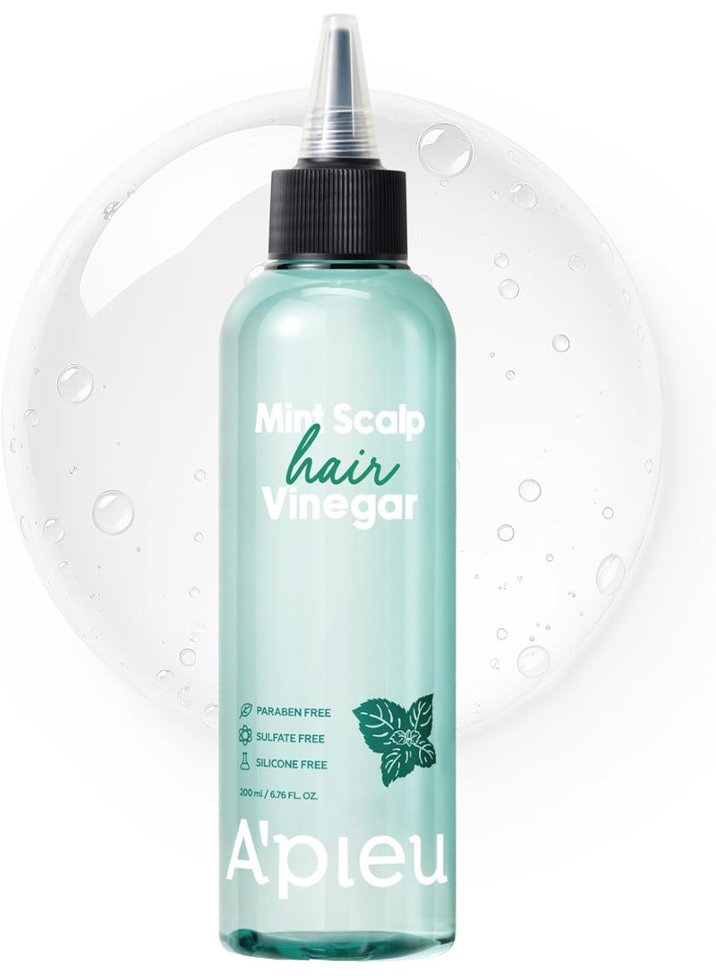 A'PIEU MINT SCALP HAIR VINEGAR 6.76fl oz (200ml) - Hair Conditioner Alternative- oil and moisture balance of the scalp, and maintain the pH balance - Image 1