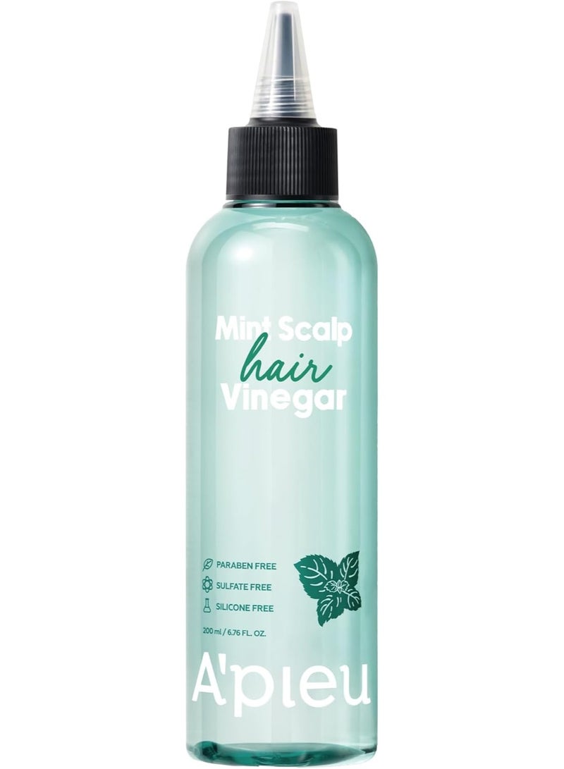 A'PIEU MINT SCALP HAIR VINEGAR 6.76fl oz (200ml) - Hair Conditioner Alternative- oil and moisture balance of the scalp, and maintain the pH balance - Image 2