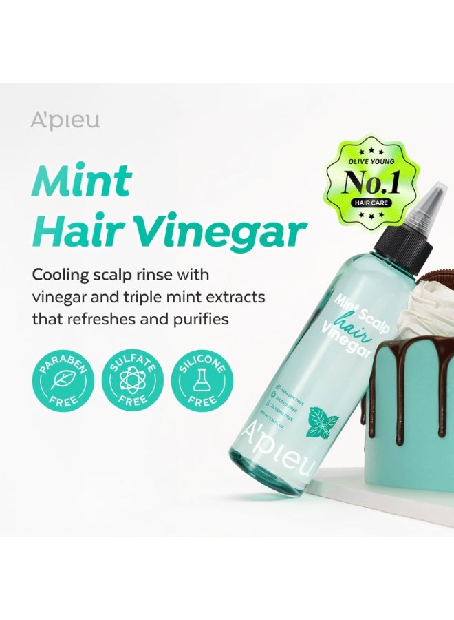 A'PIEU MINT SCALP HAIR VINEGAR 6.76fl oz (200ml) - Hair Conditioner Alternative- oil and moisture balance of the scalp, and maintain the pH balance - Image 5