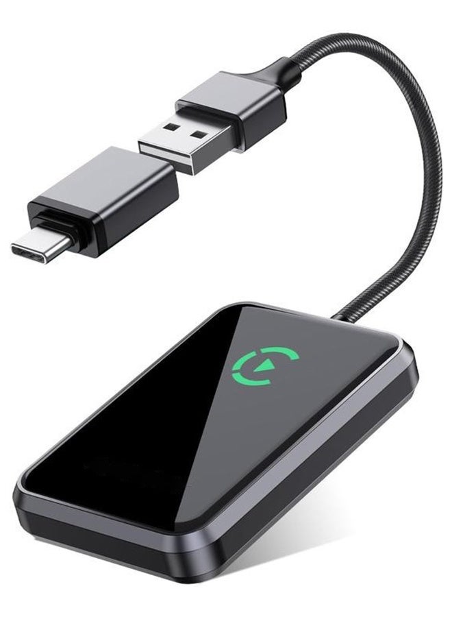 TUNKE 2-in-1 Wireless Car Adapter for CarPlay & Android Auto – Convert Wired to Wireless CarPlay & Android Auto, Plug & Play, Fast Connection, No Lag, USB/USB-C, for iPhone & Android Phones - Image 1