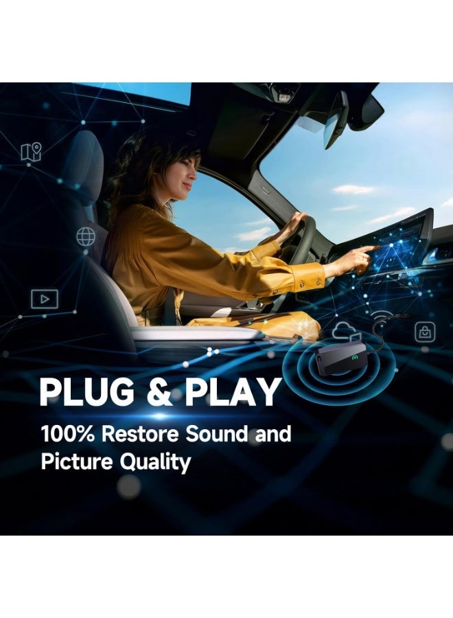 TUNKE 2-in-1 Wireless Car Adapter for CarPlay & Android Auto – Convert Wired to Wireless CarPlay & Android Auto, Plug & Play, Fast Connection, No Lag, USB/USB-C, for iPhone & Android Phones - Image 4