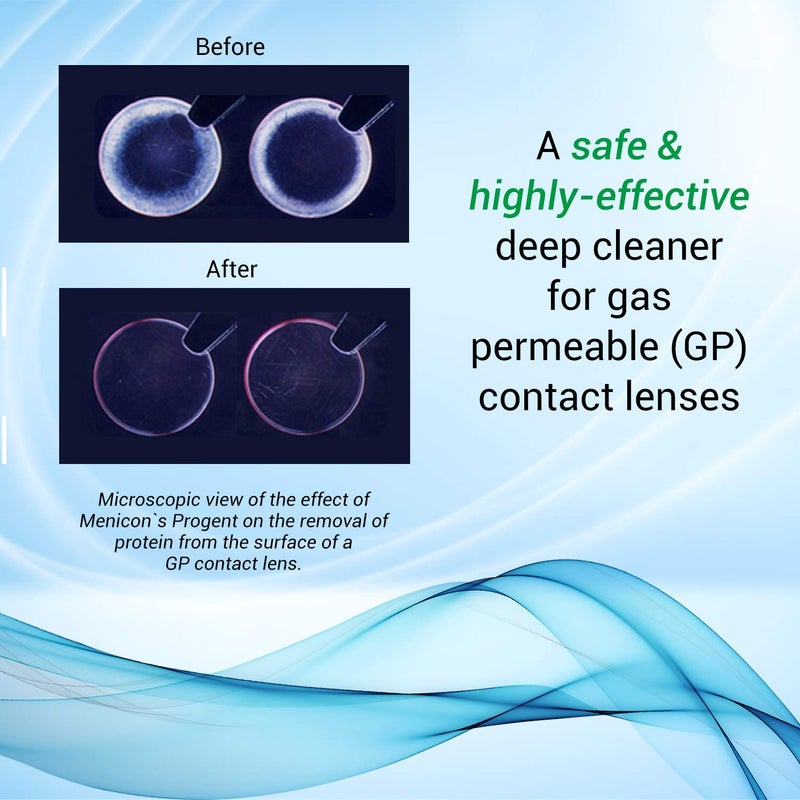 Menicon Menicon Progent Biweekly Contact Lens Cleaner - Removes Protein Deposits (7 Treatments)  - Image 3