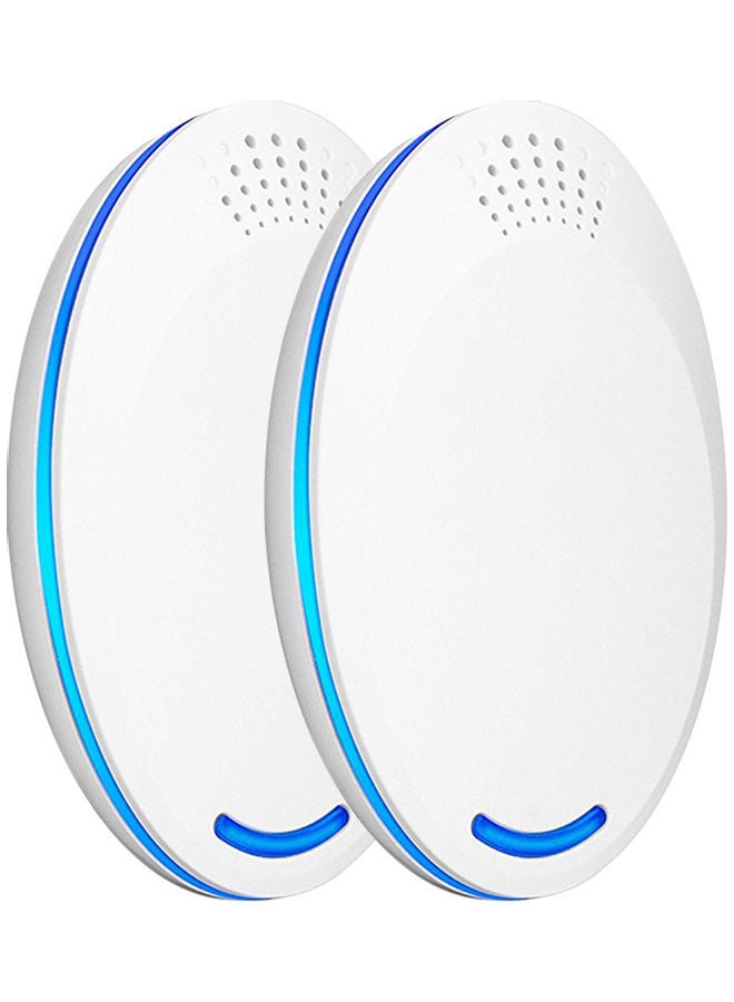 NIBEMINENT 2-Piece Ultrasonic Pest Repeller White - Image 1