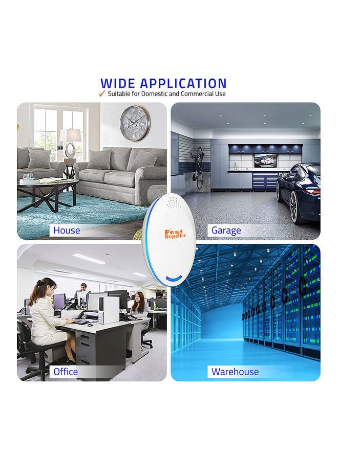 NIBEMINENT 2-Piece Ultrasonic Pest Repeller White - Image 2