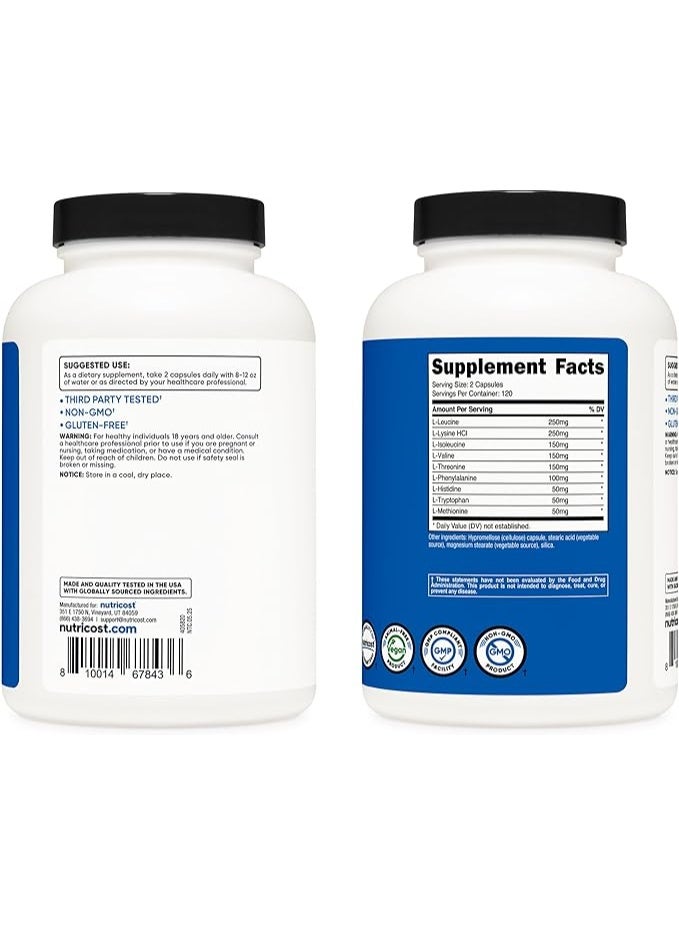 نوتريكوست، بيرفورمانس، الأحماض الأمينية الأساسية، 240 كبسولة - Image 2