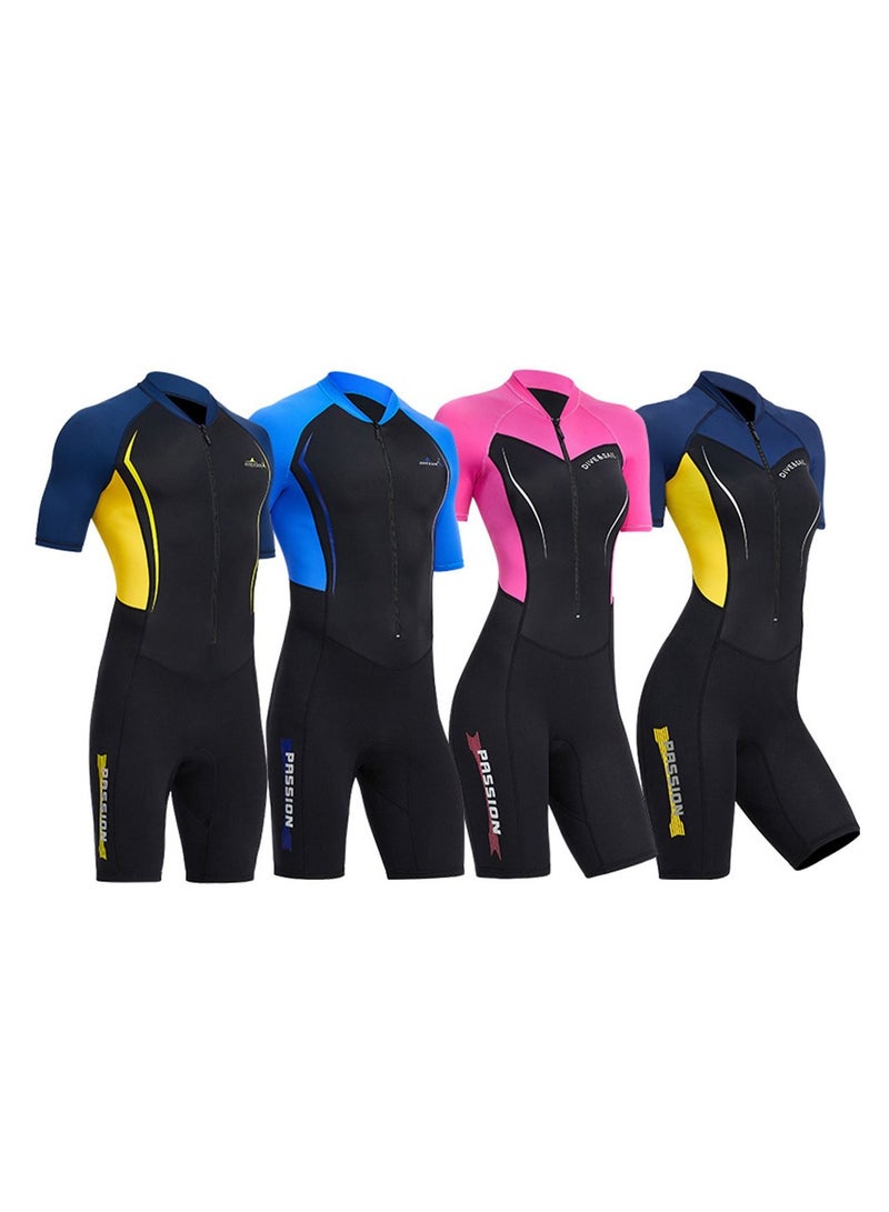 DIVE & SAIL 4Pcs Couple Wetsuit Sunblock Swimsuit Short-sleeved Shorts  - Image 1