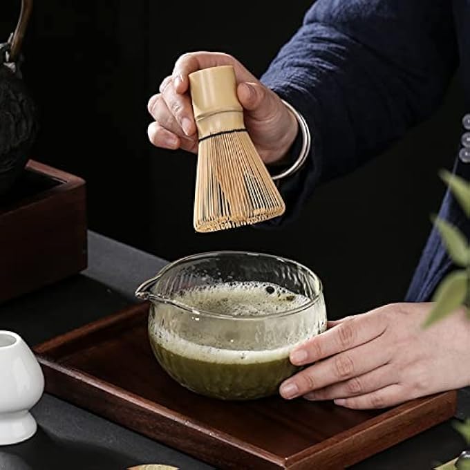 Unity Matcha Whisk Set Japanese Tea Set 7Pcs Bamboo Whisk Chasen Scoop Sieve Matcha Bowl  Whisk Holder Perfect Kit For Japanese Matcha Tea Preparation - Image 3