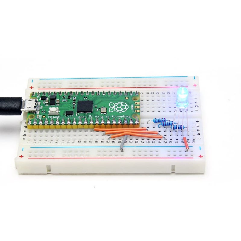 كي إستديو مجموعة Raspberry Pi Pico اساسية للمبتدئين مع رؤوس كابل يو اس بي، ألعاب روبوتات للترميز للكبار والمراهقين والأطفال مشروع البرمجة الإلكترونية لتعليم العلوم والتكنولوجيا والهندسة والرياضيات - Image 4
