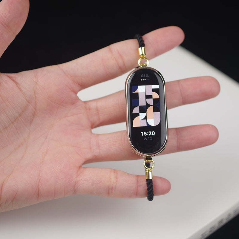 إيروريكس سوار ساعة شاومي الذكي 10 / 9 / 8 Mibbs Milan Cord Bracelet (أسود) - Image 1