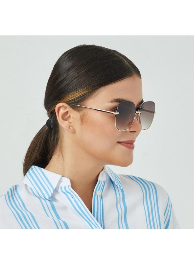 بلاك أوت نظارات شمسية نسائية ذهبية يابانية من جي او - Image 5