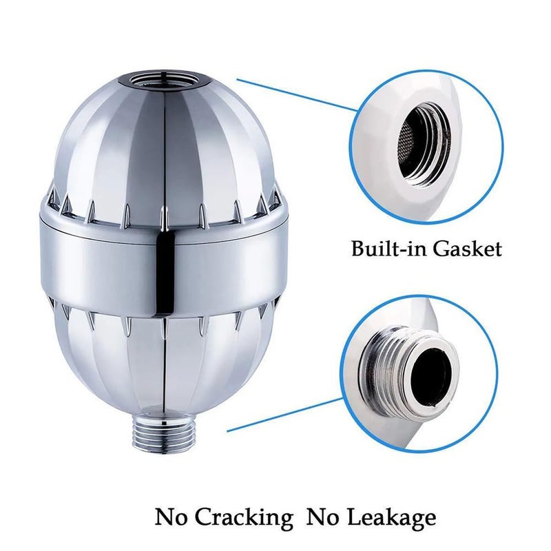ARKZO Hard Water Filter for Tap and Shower Head Bathroom Purifier with Activated Carbon Converts Hardwater to Softwater Removes Chlorine Fluoride Reduces Dry Itchy Skin 15 Stage Softener - Image 5