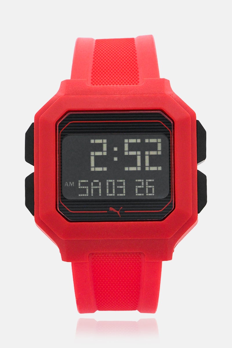 PUMA Women PU P5019 Digital Quartz Watch 45 mm, Red - Image 1