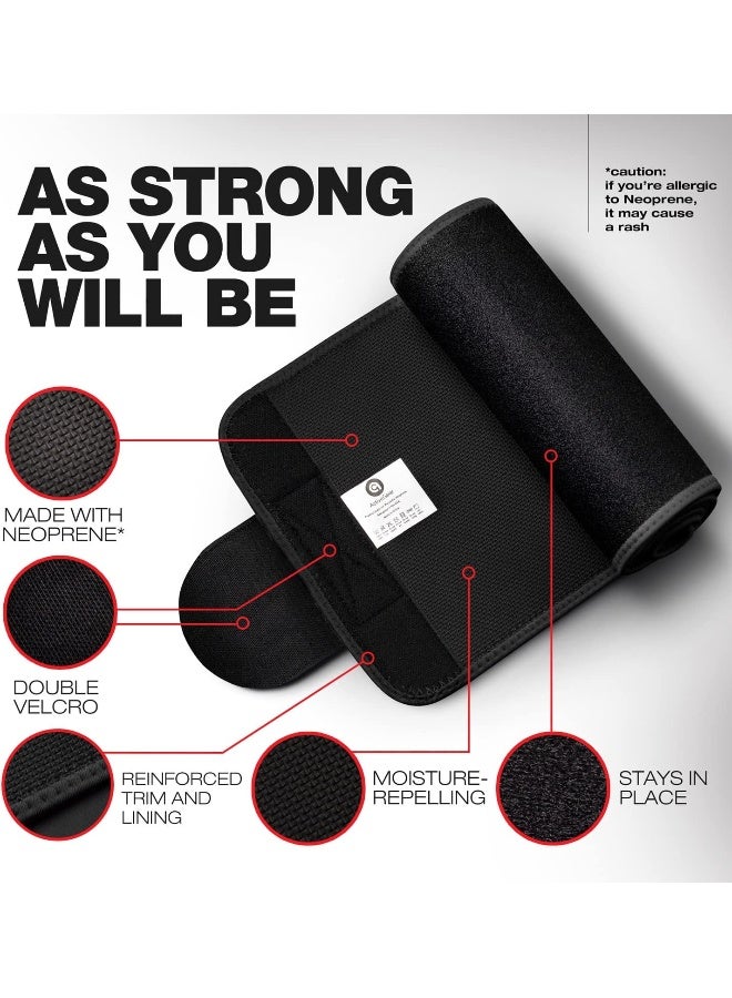 ActiveGear Premium Waist Trimmer & Trainer Belt for Men and Women - Sweat-Enhancing Slimming Wrap for Stomach, Adjustable Fit - Image 5
