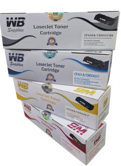 WB Compatible Toner HP 201A and 045 CRG045 Cartridge Replacement for Canon Color ImageCLASS MF631Cn MF632Cdw MF633Cdw MF634Cdw MF635Cx/LBP612Cdw/ i-Sensys LBP611Cn/613Cdwn/613Cdw