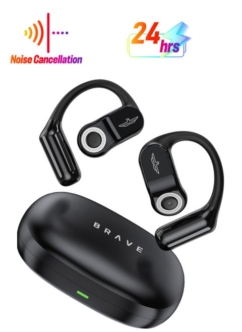 Open Ear Bluetooth Headphones V5.4 with Air Conduction Technology, Dual Dynamic Drivers, 24-Hour Playtime, Intelligent Touch Control, Lightweight & Comfortable for Sports, Compatible with Android & iPhone, Wireless Earbuds with Superior Sound Quality and Safety Features