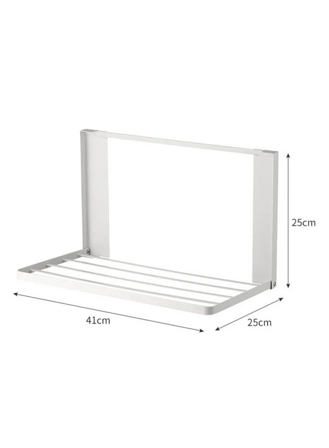 Vividorad Laundry Room Drying Rack Wall Mounted Clothes Hanger Folding Wall Coat Racks Aluminum Home Storage Organiser Space Savers  - Image 2