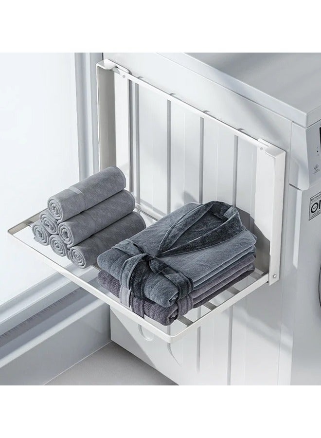Vividorad Laundry Room Drying Rack Wall Mounted Clothes Hanger Folding Wall Coat Racks Aluminum Home Storage Organiser Space Savers  - Image 3