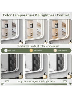 Rightsure Backlit LED Bathroom Vanity Mirror, 3-Color Temperture,CRI 90+, IP54 Waterproof, Anti-Fog Circle Dimmable Wall Mounted Mirror, Makeup Mirror with Lights (Rectangular vertical section 70 * 50cm)  - Image 5