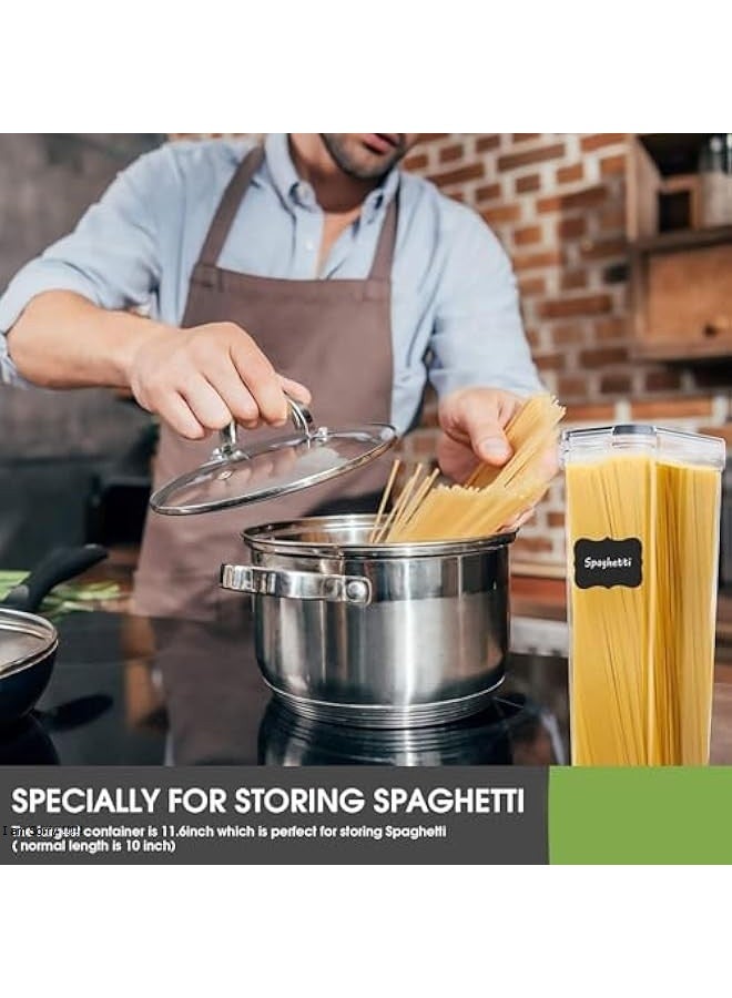 جرين تايجر حاويات تخزين طعام محكمة الإغلاق - مجموعة حاويات تخزين الحبوب والأطعمة الجافة من Wildone، مكونة من 7 قطع مع أغطية سهلة الإغلاق، لتنظيم وتخزين مؤن المطبخ - Image 5