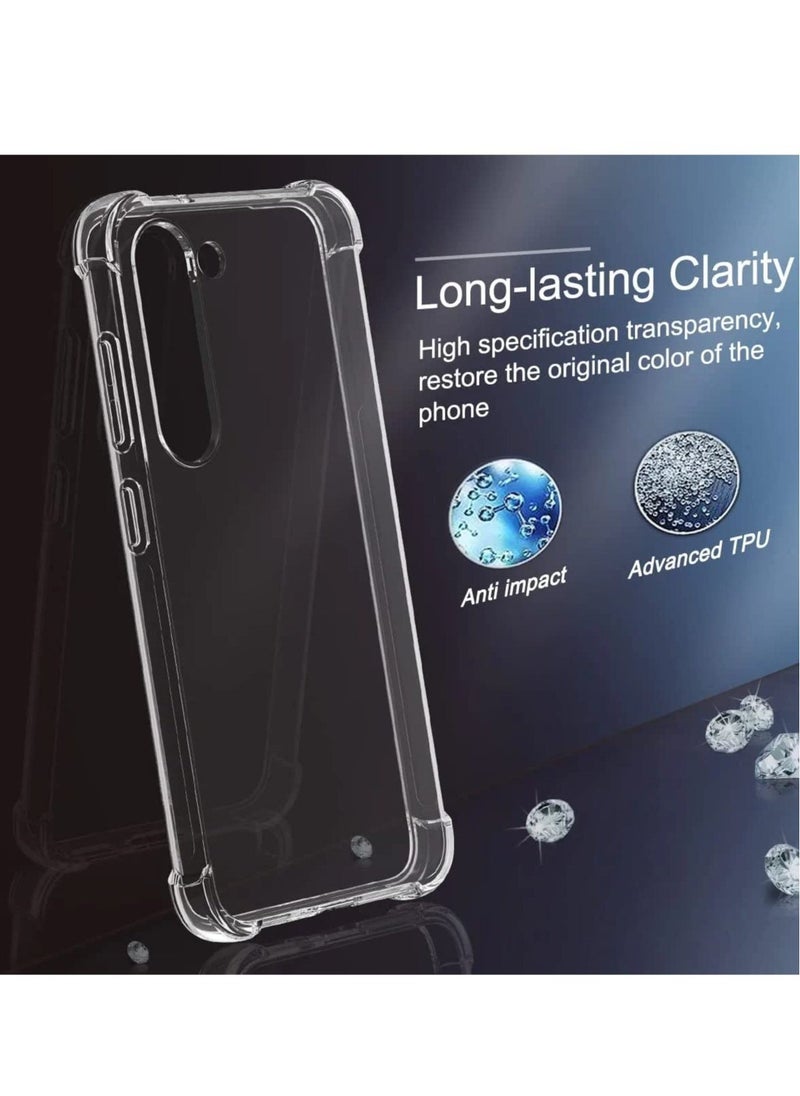 Raxoom Samsung Galaxy S23 Plus Case Cover Clear Back Air Cushion Soft Silicone Shockproof Anti-Scratch Protective Bumper Shell Corner for Samsung Galaxy S23 Plus 5G - Image 3