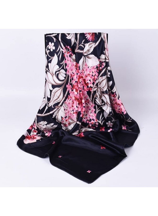 PALAY Scarf For Women Stylish Satin Square Silk Like Hair Scarves And Wraps Headscarf For Sleeping 90 * 90Cm, Female, Pink - Image 5