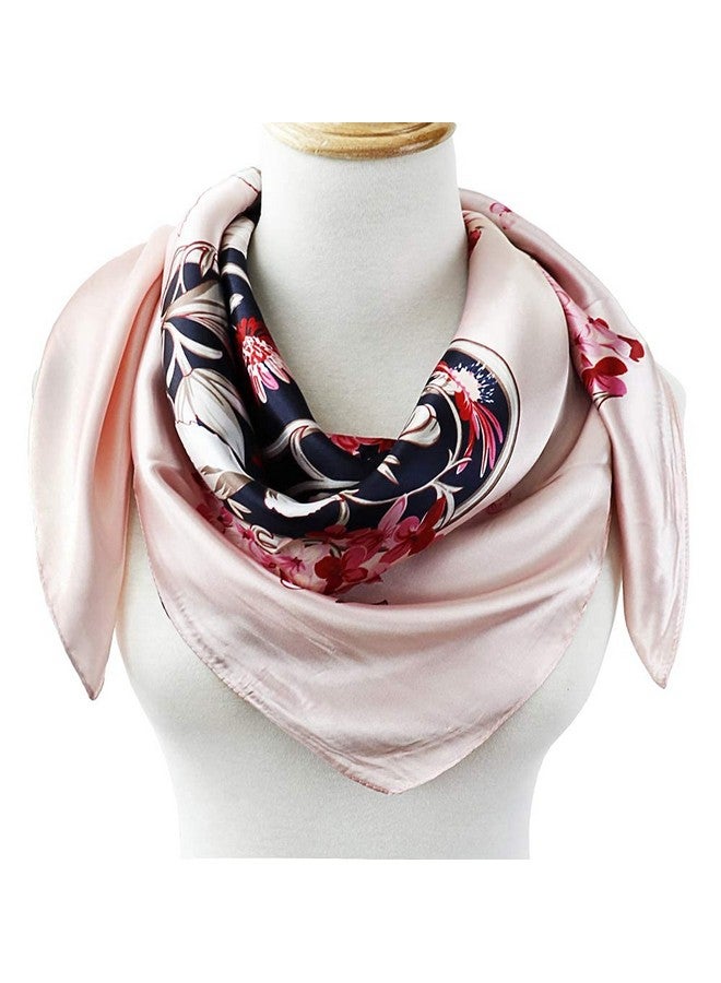 PALAY Scarf For Women Stylish Satin Square Silk Like Hair Scarves And Wraps Headscarf For Sleeping 90 * 90Cm, Female, Pink - Image 2