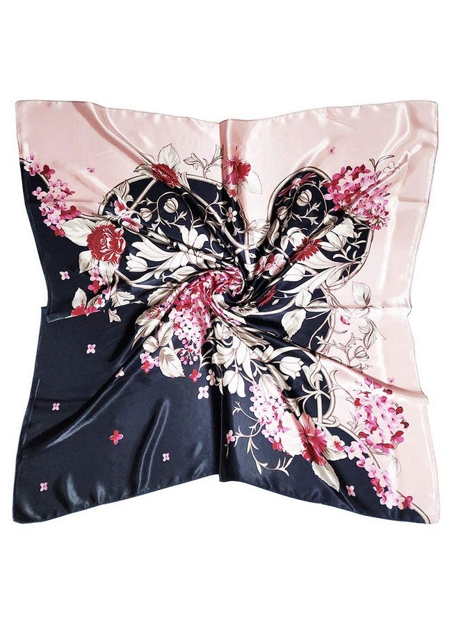 PALAY Scarf For Women Stylish Satin Square Silk Like Hair Scarves And Wraps Headscarf For Sleeping 90 * 90Cm, Female, Pink - Image 1