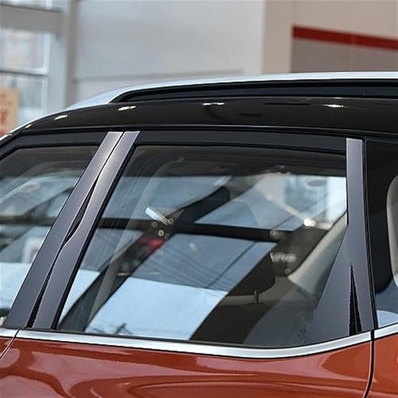 Wivplex Set of Window Pillar Posts Door Trim Stickers for Kia Seltos 2020-2023 - Glossy Black Finish - Image 4