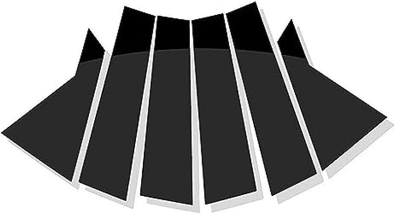 Wivplex Set of Window Pillar Posts Door Trim Stickers for Kia Seltos 2020-2023 - Glossy Black Finish - Image 1