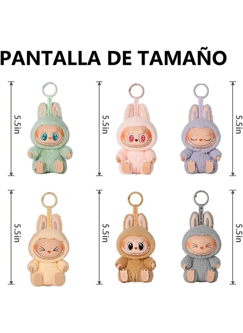 LABUBU Doll pendant LABUBU 2.0 Labu vinyl face plush blind box Macaron 1 single box(High quality version)  - Image 5